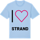 Blue Soul t-shirt med Jag älskar Strand t-shirt stort tryck