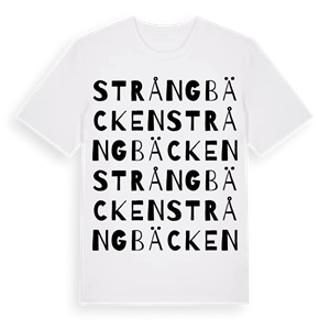 Strångbäcken ordlek t-shirt – ekologisk bomull t-shirt från Pinshirt
