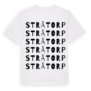 Stråtorp ordlek t-shirt – ekologisk bomull t-shirt från Pinshirt