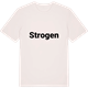 Vintage White t-shirt med Strogen fetstil t-shirt