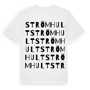 Strömhult ordlek t-shirt – ekologisk bomull t-shirt från Pinshirt