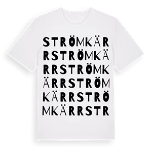 Strömkärr ordlek t-shirt – ekologisk bomull t-shirt från Pinshirt