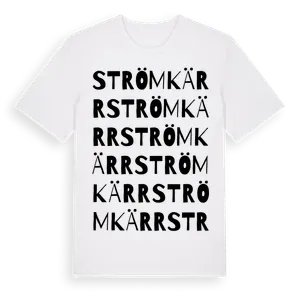 Strömkärr ordlek t-shirt – ekologisk bomull t-shirt från Pinshirt