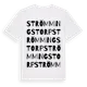 White t-shirt med Strömmingstorp ordlek t-shirt