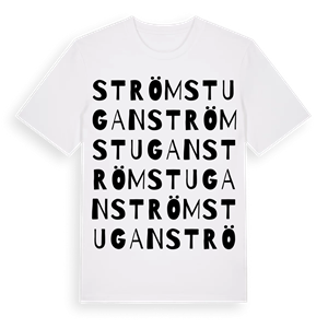 Strömstugan ordlek t-shirt – ekologisk bomull t-shirt från Pinshirt