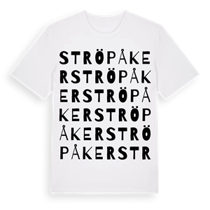 Ströpåker ordlek t-shirt – ekologisk bomull t-shirt från Pinshirt