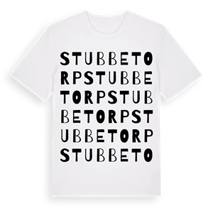Stubbetorp ordlek t-shirt – ekologisk bomull t-shirt från Pinshirt