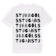 White t-shirt med Stubbgölsstugan ordlek t-shirt
