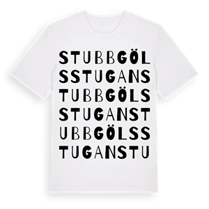Stubbgölsstugan ordlek t-shirt – ekologisk bomull t-shirt från Pinshirt