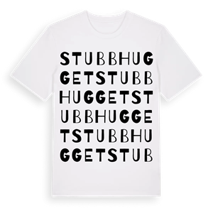 Stubbhugget ordlek t-shirt – ekologisk bomull t-shirt från Pinshirt