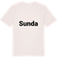 Vintage White t-shirt med Sunda fetstil t-shirt