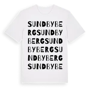 Sundbyberg ordlek t-shirt – ekologisk bomull t-shirt från Pinshirt
