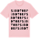Pink Cotton t-shirt med Sundtorp ordlek t-shirt