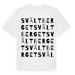 Svältberget ordlek t-shirt – ekologisk bomull t-shirt från Pinshirt