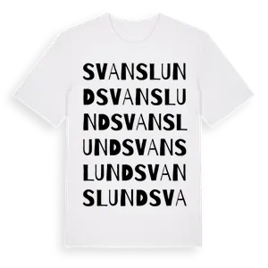 Svanslund ordlek t-shirt – ekologisk bomull t-shirt från Pinshirt