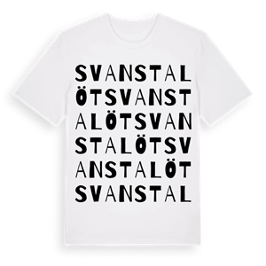 Svanstalöt ordlek t-shirt – ekologisk bomull t-shirt från Pinshirt