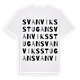 White t-shirt med Svanviksstugan ordlek t-shirt
