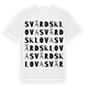 White t-shirt med Svärdsklova ordlek t-shirt