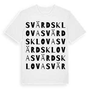 Svärdsklova ordlek t-shirt – ekologisk bomull t-shirt från Pinshirt