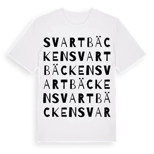 Svartbäcken ordlek t-shirt – ekologisk bomull t-shirt från Pinshirt