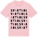 Pink Cotton t-shirt med Svartbol ordlek t-shirt