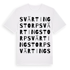 Svärtingstorp ordlek t-shirt – ekologisk bomull t-shirt från Pinshirt