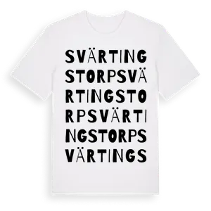 Svärtingstorp ordlek t-shirt – ekologisk bomull t-shirt från Pinshirt