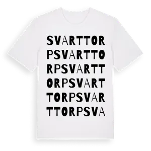 Svarttorp ordlek t-shirt – ekologisk bomull t-shirt från Pinshirt
