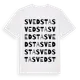 White t-shirt med Svedsta ordlek t-shirt