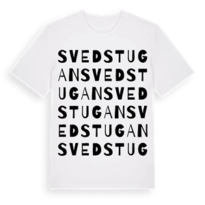 Svedstugan ordlek t-shirt – ekologisk bomull t-shirt från Pinshirt