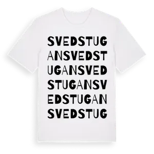 Svedstugan ordlek t-shirt – ekologisk bomull t-shirt från Pinshirt