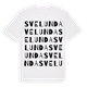 White t-shirt med Svelunda ordlek t-shirt