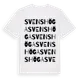 White t-shirt med Svenshöga ordlek t-shirt
