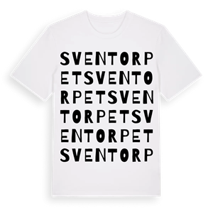Sventorpet ordlek t-shirt – ekologisk bomull t-shirt från Pinshirt
