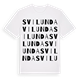 White t-shirt med Svilunda ordlek t-shirt