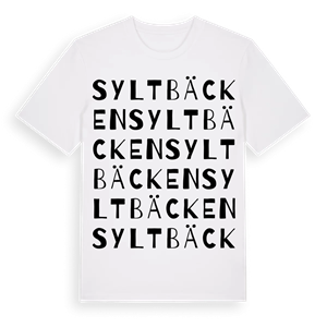 Syltbäcken ordlek t-shirt – ekologisk bomull t-shirt från Pinshirt