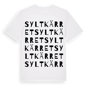 Syltkärret ordlek t-shirt – ekologisk bomull t-shirt från Pinshirt