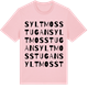 Pink Cotton t-shirt med Syltmosstugan ordlek t-shirt