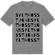 Mid Heather Gray t-shirt med Syltmosstugan ordlek t-shirt