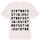 Vintage White t-shirt med Syrtorpsstugan ordlek t-shirt