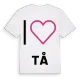 Jag älskar Tå t-shirt stort tryck