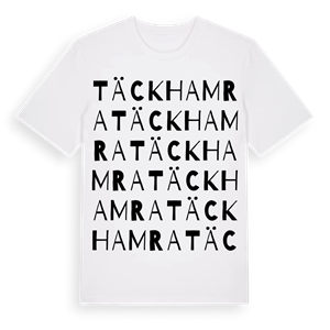 Täckhamra ordlek t-shirt – ekologisk bomull t-shirt från Pinshirt