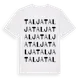White t-shirt med Talja ordlek t-shirt