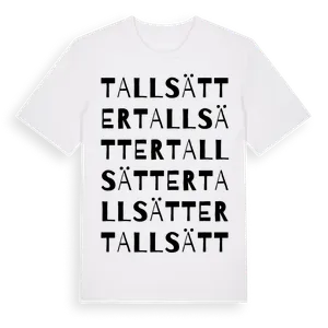 Tallsätter ordlek t-shirt – ekologisk bomull t-shirt från Pinshirt