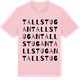 Pink Cotton t-shirt med Tallstugan ordlek t-shirt