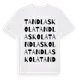 White t-shirt med Tandla Skola ordlek t-shirt