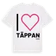 White t-shirt med Jag älskar Täppan t-shirt stort tryck