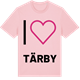 Pink Cotton t-shirt med Jag älskar Tärby t-shirt stort tryck
