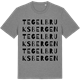 Mid Heather Gray t-shirt med Tegelbruksbergen ordlek t-shirt