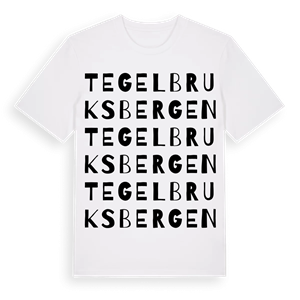 Tegelbruksbergen ordlek t-shirt – ekologisk bomull t-shirt från Pinshirt
